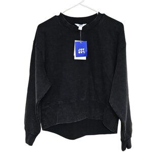 Joy Lab Womens Sweatshirt Pre-Faded Raglan Sleeves Size XL Black Pre-Faded New